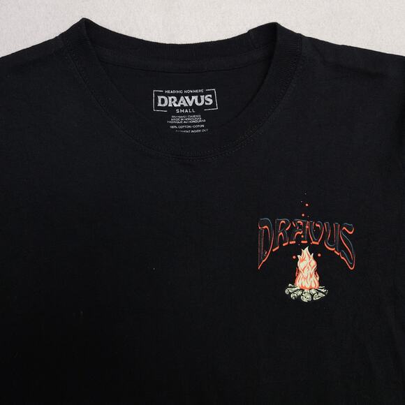 Dravus Casual Crew Neck Short Sleeve Graphic T Shirt Mens Size Small S Black - Picture 1 of 9